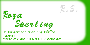 roza sperling business card